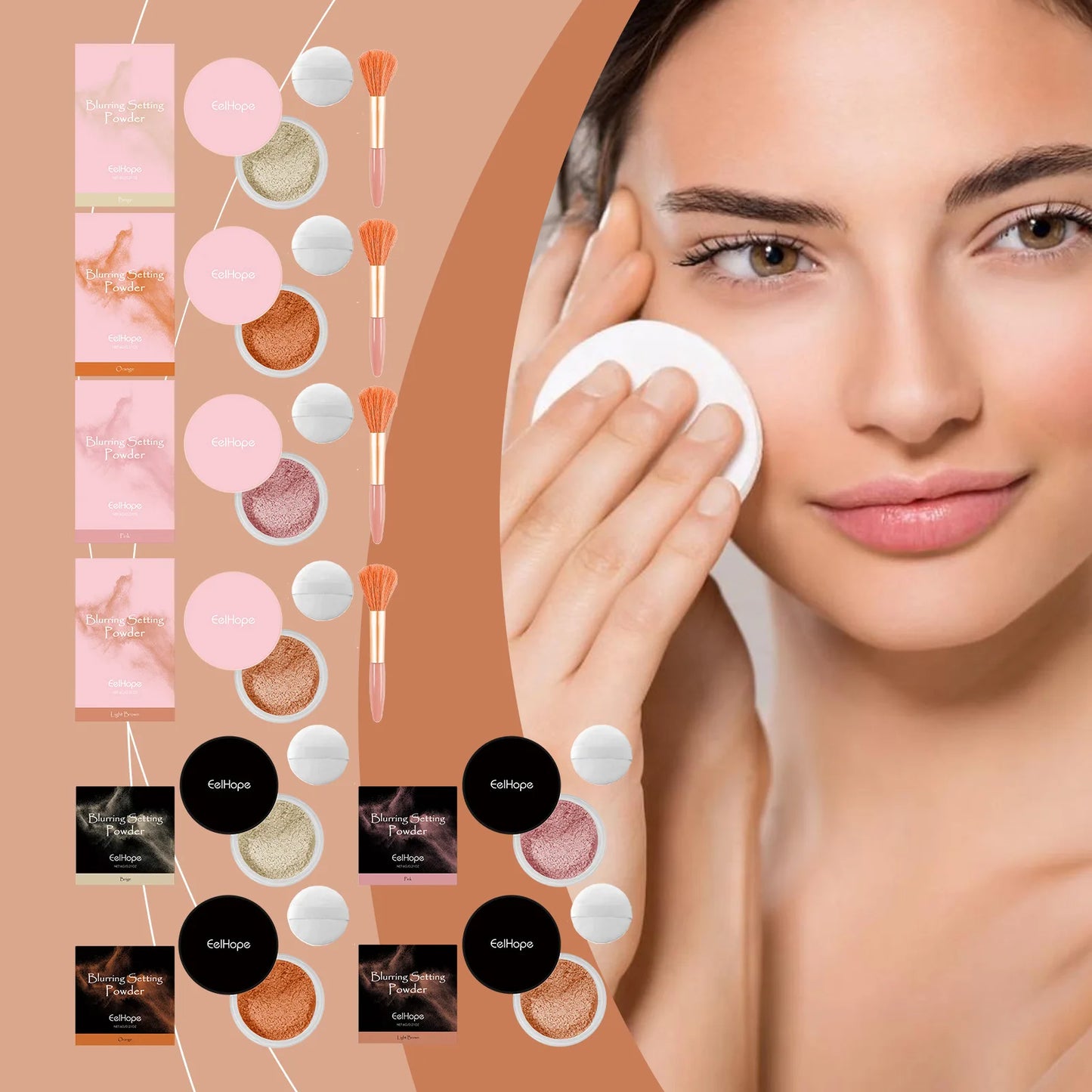 Blurring Setting Powder Natural Soft Matte Oil Control Waterproof Face Coverage Concealer Lasting Fixation Makeup Loose Powder