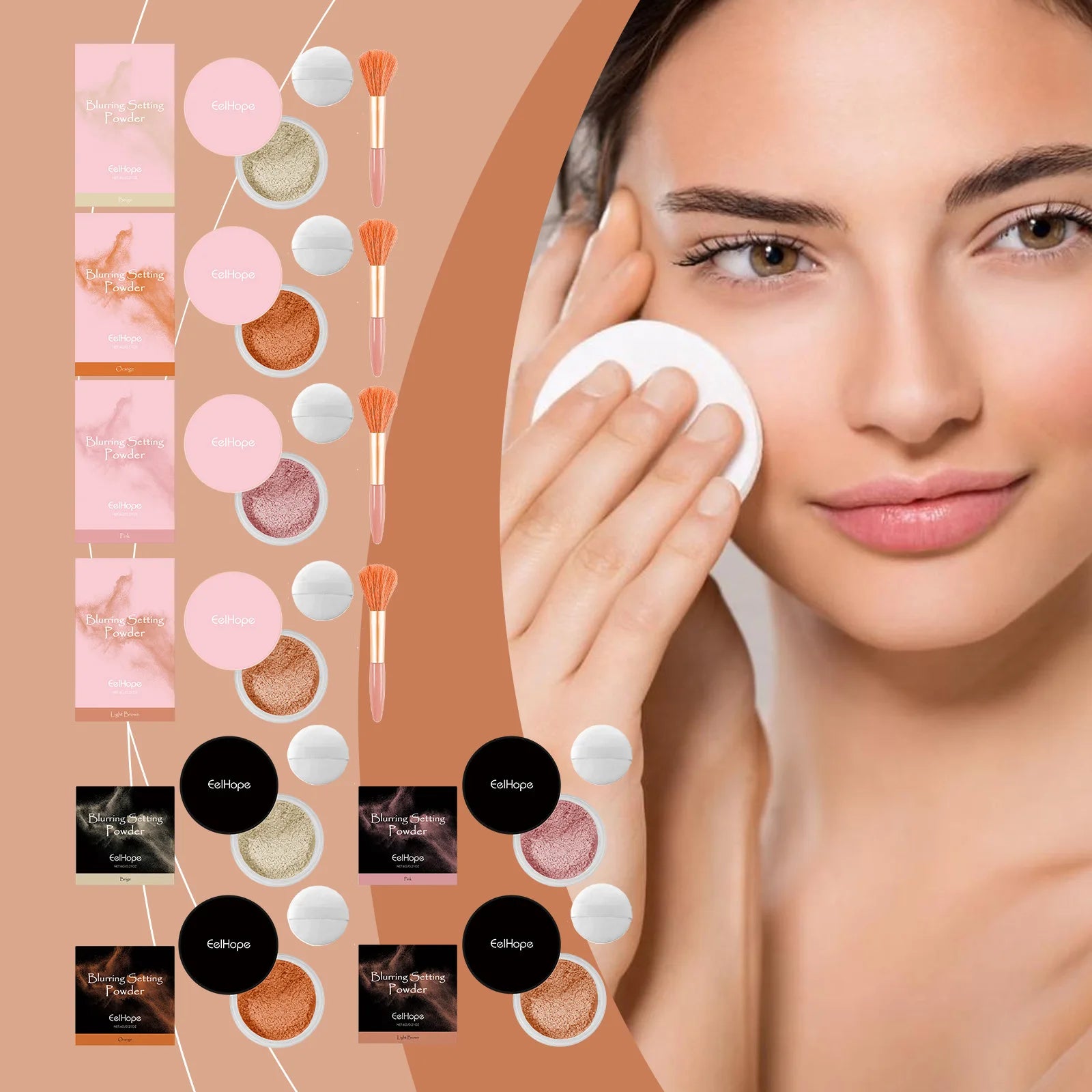 Blurring Setting Powder Natural Soft Matte Oil Control Waterproof Face Coverage Concealer Lasting Fixation Makeup Loose Powder