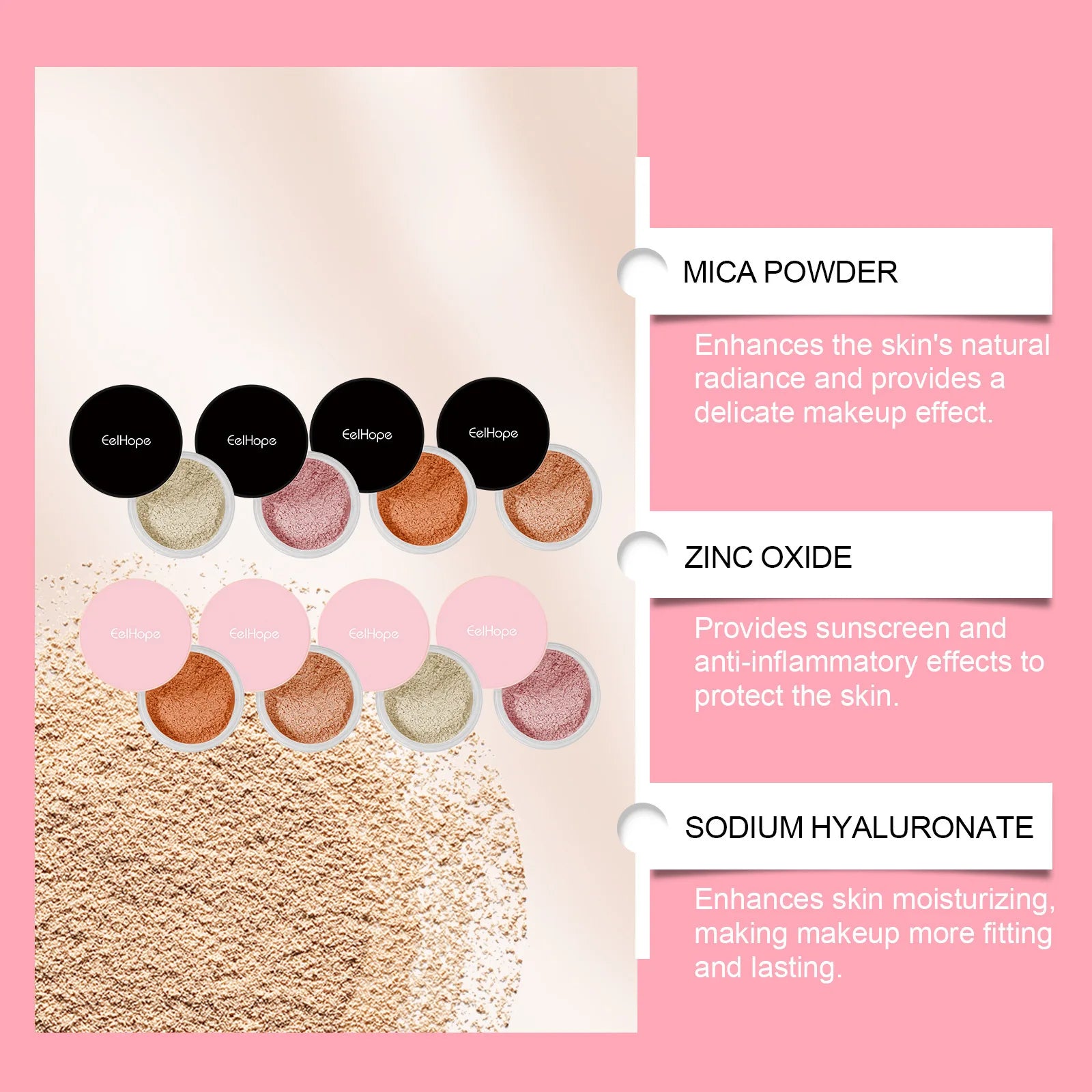 Blurring Setting Powder Natural Soft Matte Oil Control Waterproof Face Coverage Concealer Lasting Fixation Makeup Loose Powder